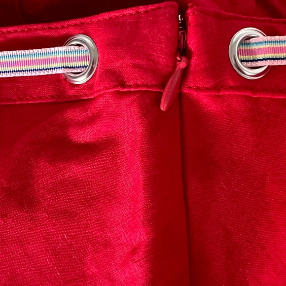 BCBG Max Azria Red A-Line Skirt with Ribbon Belt - Picture 3 of 6